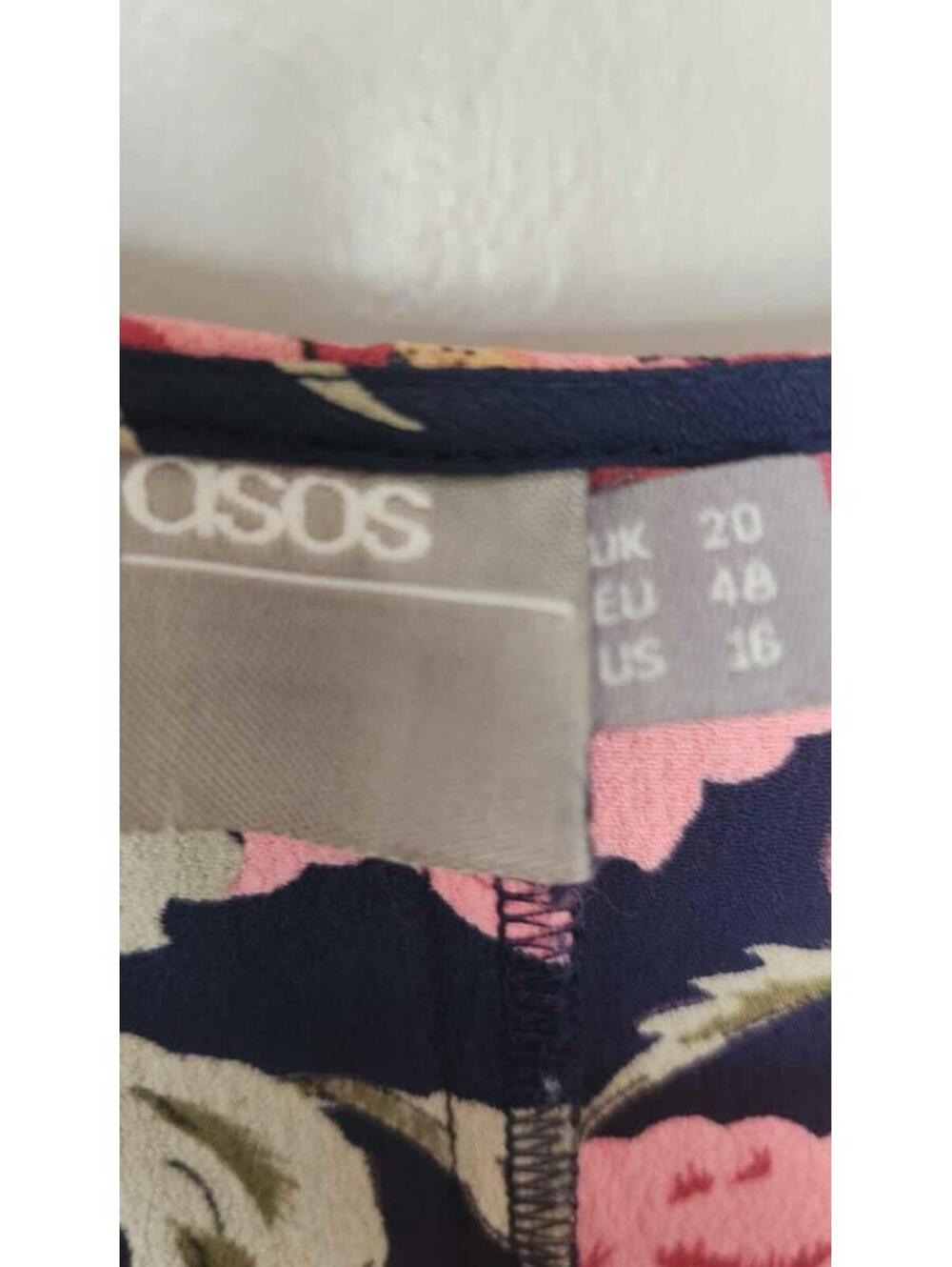 ASOS navy blue floral maxi dress US 16